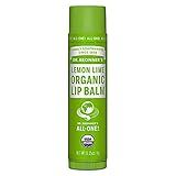 Dr. Bronner's Magic Soaps Organic Lip Balm, Lemon Lime, 0.15 Ounce