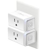 Kasa Smart Plug HS103P2, Smart Home Wi-Fi Outlet Works with Alexa, Echo, Google Home, No Hub Required, 15 Amp,UL Certified, (Pack of 2) White