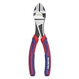 WORKPRO 7-Inch Diagonal Pliers in CRV Steel for Cutting Wires, Bi-material Handle Comfort Grip