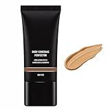 Body Coverage Perfector Waterproof Leg & Body Makeup Foundation, Long Lasting Sweatproof & Transfer Resistant Body Makeup for All Skin Types（Dark skin）