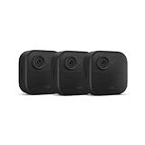 Blink Outdoor 4 (newest model), Wireless smart security camera, two-year battery, 1080p HD day and infrared night live view, two-way talk – 3 camera system
