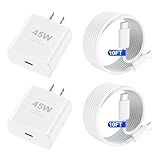 iPhone 17 16 Pro Max Charger Fast Charging, 45W USB C iPhone 17/16 Super Fast Charger Block with 10ft Long Type C Charging Cable Cord for iPhone 17 Pro Max/17 Pro/Air/17/16/16Pro/16ProMax/Plus/15/S25