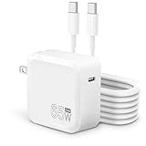 65W MacBook Pro/Air USB-C Charger - Fast Travel Laptop Adapter for MacBook, iPad, iPhone 14 Pro, and All Type-C Devices - 5.9 ft Cable Included
