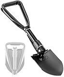 Camping Shovel, 18.5'' Lightweight Digging Shovel Portable Ergonomic High Carbon Steel Folding Shovel for All Occasions Outdoor Camping Hiking Garden Emergency