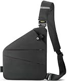 WANDER+ PLUS Anti Theft Crossbody Bag, Shoulder Bag Anti-theft Design for Travel, Sport, Work, Black