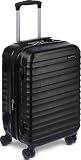 Amazon Basics 21" Hardside Carry-On Luggage with Spinner Wheels, Expandable for Up to 25% More Space, Scratch-Resistant Hard Shell, Telescoping Handle, Black