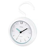 OSTAR Waterproof Bathroom Shower Clock, Analog Quartz Clock Hanging Stand Dual Purpose, One AA Battery Operated 4.72 inch Round Size