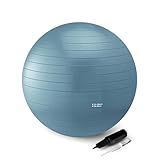 Amazon Basics Anti-Burst Exercise Ball with Quick-Inflate Air Pump, 23-26" Diameter, Aqua