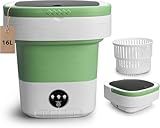 Portable Washing Machine, 16L Upgraded Mini Washer with Spin Basket Laundry Machine, 3 Cleaning Modes Suitable for Small Clothes, Foldable Design Ideal for Apartment, Home and Hotel