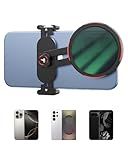 TELESIN Universal Phone Filter Mount for 67mm DSLR Filters, Clip-On Holder with Cold Shoe & 1/4" Thread, Lightweight for Travel & Vlogging, for iPhone 16 15 Pro Max, Samsung S24 Ultra, Pixel and More