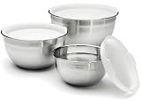 Cuisinart Mixing Bowl Set, Nesting Bowls, Stainless Steel, 3-Piece