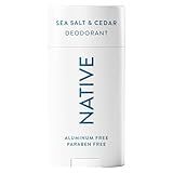Native Deodorant | Natural Deodorant for Men, Aluminum Free with Baking Soda, Probiotics, Coconut Oil and Shea Butter | Sea Salt & Cedar