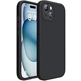 Miracase Compatible with iPhone 15 Case, [Soft Anti-Scratch Microfiber Lining], Liquid Silicone Case Gel Rubber Shockproof Drop Protection Phone Case for iPhone 15 (Black)
