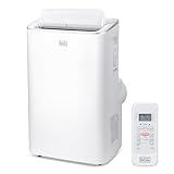 BLACK+DECKER Smart Portable Air Conditioner,12,000 BTU, for Rooms Up To 550 Sq. Ft., Portable AC with Inverter Compressor & Window Kit, BPACT08NM, White