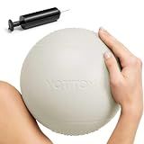 YOTTOY Small Exercise Ball，9-inch Pilates Ball with Anti-Burst Technology for Stability, Ideal for Yoga, Pilates, Physical Therapy & Home Workouts (White)