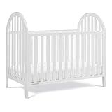 Delta Children Milano 4-in-1 Convertible Crib - Greenguard Gold Certified, Bianca White