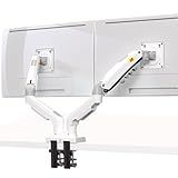 NB North Bayou Dual Monitor Desk Mount Stand Full Motion Swivel Computer Monitor Arm for Two Screens 17-27 Inch with 4.4~19.8lbs Load Capacity for Each Display F160-W