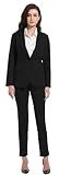 V VOCNI Women's Suits 2 Piece Set Office Business One Button Slim Fit Blazer Pants Suit Set Dressy Casual Workwear Outfits Black Medium