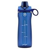 Pogo BPA-Free Tritan Plastic Water Bottle with Chug Lid, 18 Oz, Blue