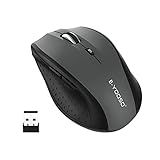 E-YOOSO Wireless Mouse for Laptop, Portable Optical Computer Mouse, 6 Buttons, Cordless 2.4GHz with USB Receiver, 5-Level 4800 DPI, 18 Months Battery Life for PC Chromebook Windows Mac