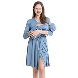 Galabloomer Maternity Robe and Receiving Blanket, Matching Mommy Labor Robe