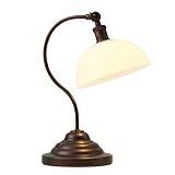 KARTOOSH Cordless LED Table Lamp, 180° Swing Arm Desk Lamp, Rechargeable, Dimmable/3 Color/Memory Function, Vintage Rechargeable Table Light for Living Room,Bedroom,Bedside, Oil Rubbed Bronze