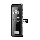 64GB Digital Voice Activated Recorder with Playback - 4552 Hours Audio Recording Device, 3072Kpbs HD Dual MIC Tape Recorder Device for Lecture A-B Repeat, MP3 Player,【64GB TF Card Included】