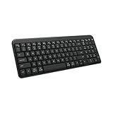 Logitech K250 Bluetooth Keyboard with Numpad, Easy Connectivity, Compact Wireless Keyboard Made with Recycled Plastic, Spill-Resistant, Comfortable Keys - Windows/MacOS - Graphite