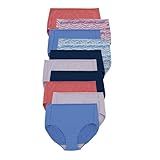 Hanes Womens Microfiber Panties Pack, Moisture-wicking Stretch Underwear, 10-pack (Colors May Vary) Briefs, Assorted Colors, 10-pack Briefs, 8 US