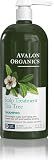 Avalon Organics Scalp Treatment Tea Tree Shampoo, Encourages Scalp Well-Being and Leaves Hair Soft, 32 Fluid Ounces