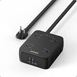 Anker Power Strip with 2000J Surge Protector, 5ft Outlet Extender, 20W, 8AC