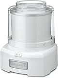 Cuisinart Ice Cream Maker Machine, 1.5 Quart Sorbet, Frozen Yogurt Maker, Double Insulated, White, ICE-21P1
