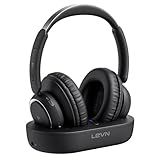 LEVN Wireless Headphones for TV Watching, TV Headphones Wireless for Seniors with Transmitter Charging Base, Hearing-impaired, No Audio Delay Blutooth 5.2, Plug and Play, Gifts for Elderly