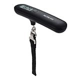NUTRI FIT Luggage Scale Travel Digital Suitcase Weight Scale Portable Bag Weighing Scale Baggage Weigher, LCD Display 110lb/50kg Electronic Handheld Balance for Packages Airplane Travel Essentials