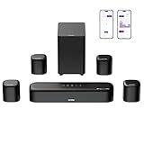 ULTIMEA 7.1ch Sound Bar with Dolby Atmos, Surround Sound System for TV with 4 Surround Speakers, Sound Bar for Smart TV with App Control, Soundbar with Subwoofer for Home Theater, HDMI eARC, Aura A60