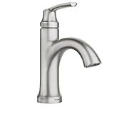 Moen Wellton Spot Resist Brushed Nickel One Hole Single-Handle Bathroom Faucet with Optional Deck Plate and Drain Assembly, 84980SRN