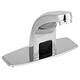 Automatic Sensor Touchless Bathroom Faucet, Motion Activated Hands-Free Basin Tap With Mixer Valve Control Box, Deck Plate