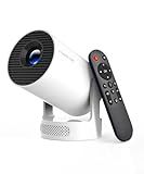 Magcubic Mini Projector with WiFi 6 and Bluetooth 5.4, Portable Projector 4K support, 5w Soundbase Speaker, Auto Vertical Keystone 180°Rotatable Smart Proyector for Movie Home Outdoor HY300Pro+