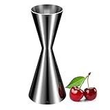 Professional Bartender Jigger, Thickened 18/8 Stainless Steel Japanese Style Double Jigger with Laser Etched Measurements, No Curled Lip Design,for Home & Bar Use (1oz/2oz, 10ml/20ml/30ml/45ml)
