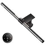 Quntis Computer Monitor Light Bar with Remote, Eye-Care Monitor Light Backlight Desk Lamp for Home Office Gaming, Stepless Dimming Brightness and Color Temperature, No Screen Glare, Gray