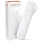 iHealth No-Touch Forehead Thermometer for Adults, Kids, Babies - 1s Fast Accurate, 3 Ultra-Sensitive Sensors, Quiet Vibration Feedback, Digital Large LED Digits, Easy to Use for Home & Nurses, PT3