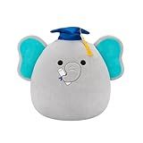 Squishmallows Original 12in Lemus The Grey Elephant with Graduation Cap – Official Jazwares Plush (Medium-Sized)