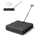JOINHOM Outdoor Cantilever Umbrella Base with Wheels, 350 lbs Offset Patio Umbrella Stand, Water & Sand Filled Umbrella Weighted Base,Black