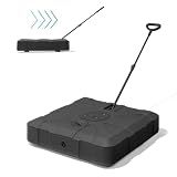 JOINHOM Outdoor Cantilever Umbrella Base with Wheels, 350 lbs Offset Patio Umbrella Stand, Water & Sand Filled Umbrella Weighted Base,Black
