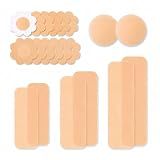 6Pcs Precut Silicone Breast Lift Tape with Nipple Covers,Reusable Boob Tape