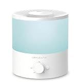 MEGAWISE 1.5L Quiet Cool Mist Humidifier, 25dB, Portable for Bedroom