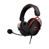 HyperX Cloud Alpha - Gaming Headset, Dual Chamber Drivers, Legendary Comfort, Aluminum Frame, Detachable Microphone, Works on PC, PS4, PS5, Xbox One, Xbox Series X|S, Nintendo Switch and Mobile – Red