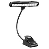 Kootek Music Stand Light Clip-on Piano Lamp Rechargeable Book Light, 10 LED