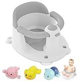 Baby Bath Seat for Babies 6 Months & Up, Bath Seats for Babies Sitting Up, 3 Baby Bath Toys, Open Design, Non-Slip, Compact Toddler Bath Seat.