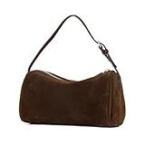 DONNAIN Premium Suede Leather Crossbody Purses for Women, Small Shoulder Bag with Adjustable Strap and Crossbody Hobo Bag (Coffee)